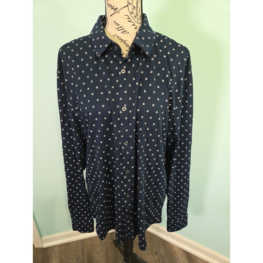 hickey freeman shirt large button down mens